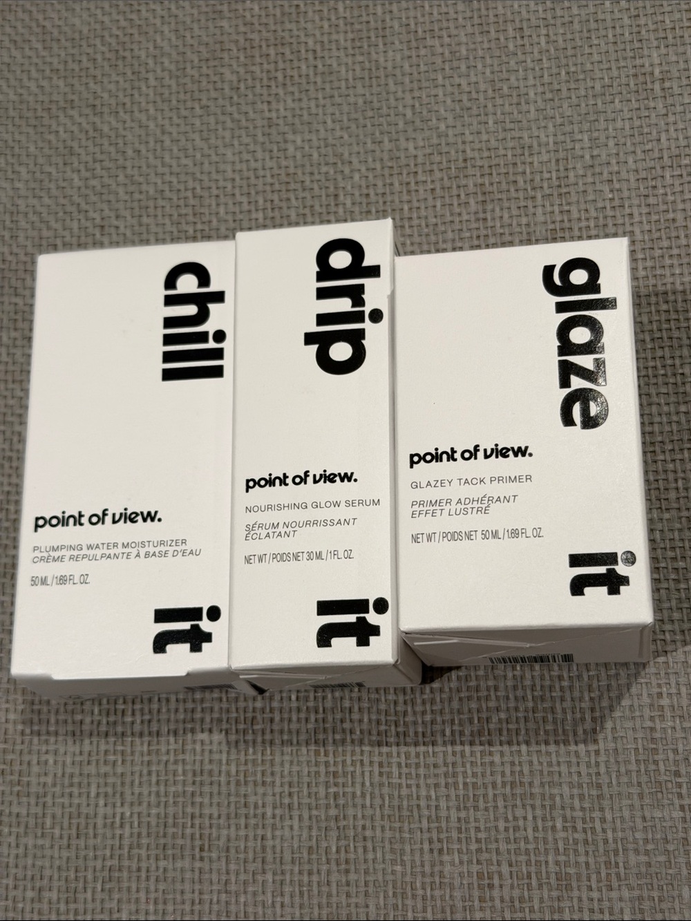 POV CHILL DRIP AND GLAZED IT POINT OF VIEW BUNDLE SERUM MOISTURIZER AND PRIMER
